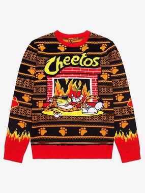 Cheetos Chester Cheetah Fireplace Holiday Sweater - BoxLunch Exclusive